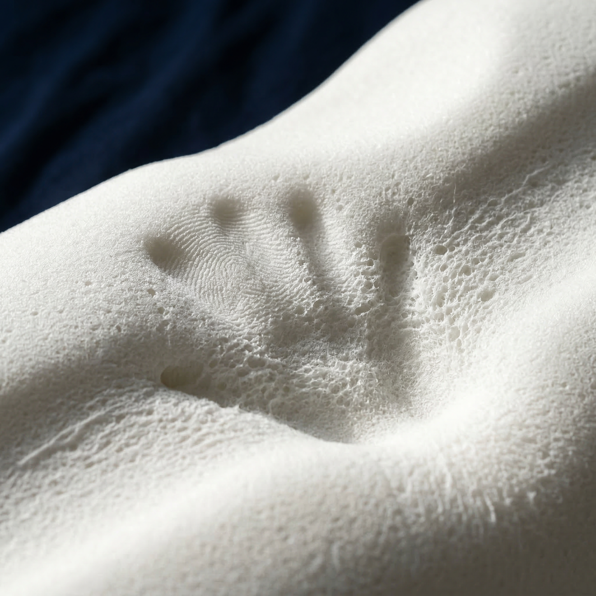 Walo Halo Ergo fabric and memory foam texture closeup