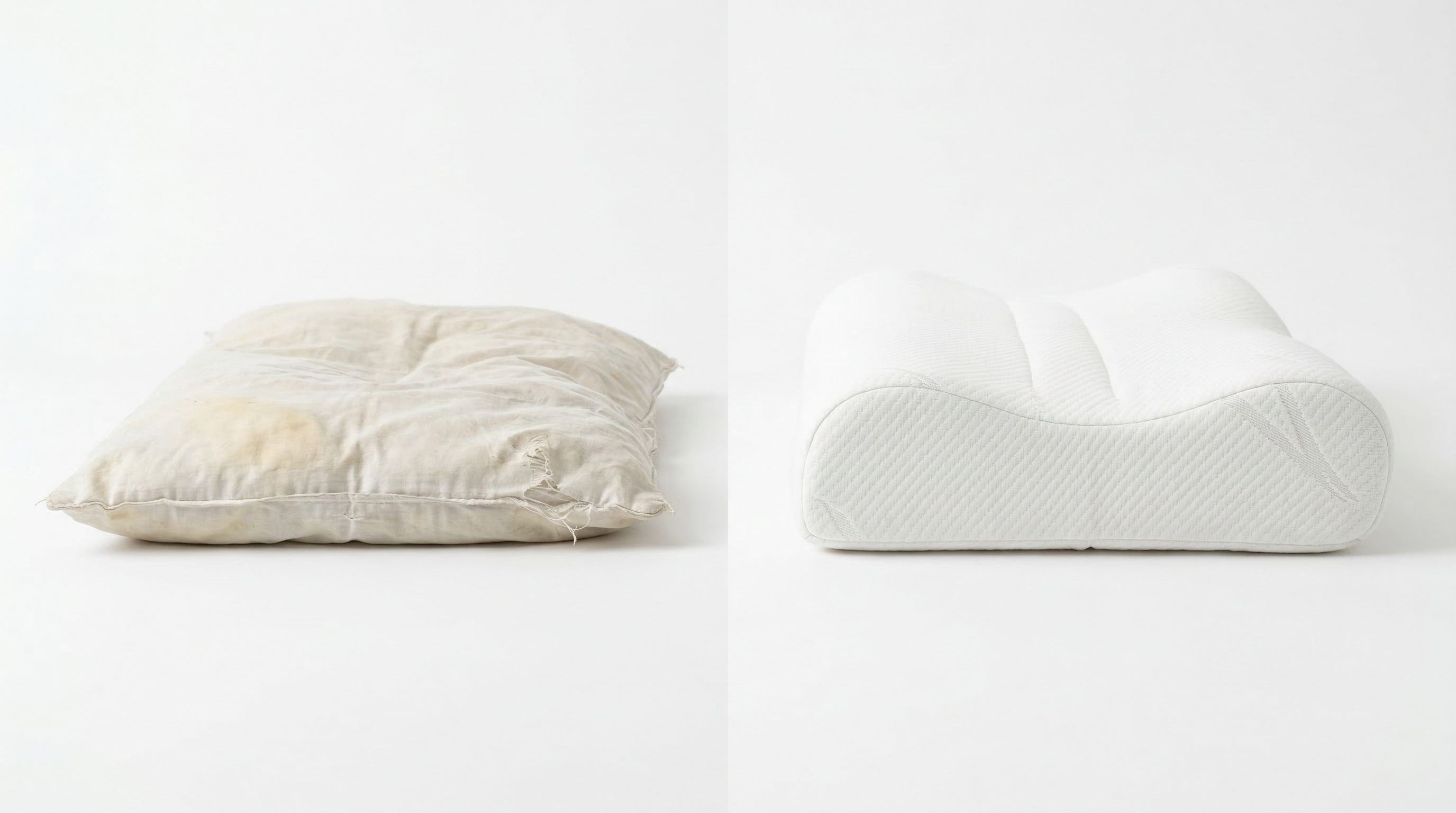 Flat vs contoured pillow