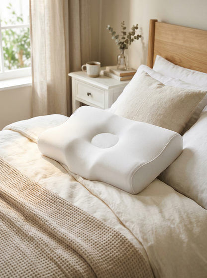 Walo Halo Ergo features — CerviAlign Core, AirCool Memory Foam
